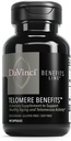 DAVINCI Labs Telomere Benefits - Dietary Suplemen Dietary untuk Mendukung Penuaan Kesehatan, Tingkat Antioksidant, Memory dan Teleremase Aktivitas * - dengan Astragalus Root Extract - Gluten- Free - 60 Vegetable Capsules