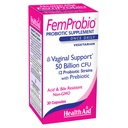Healthaid FemProbio - Once-Daily Probiotic dengan Prebiotic Fiber 124; 50 Milyar CFU 124; 30 Vegetarian Capsules Acid & Bile Resistant, Laktosa, Gluten & GMO-Free