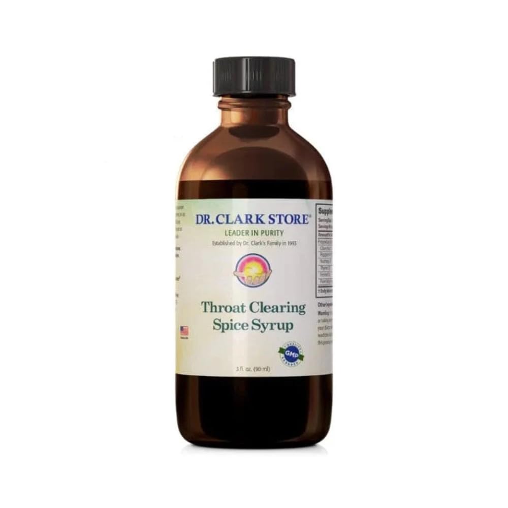 Dr Clark Store Natural Cough Syrup - Herbal Sore Throat Relief, 3 Fl Oz, Stough Cugh Remdy