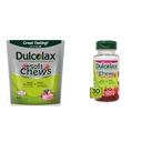 Dulcolax Soft Chews Saline Laxative Mixed Berry (60ct) Gentle Constipation Relief & Chewy Fruit, Saline Laxative, Cherry Berry (30ct) Crastipation Relief Bebas