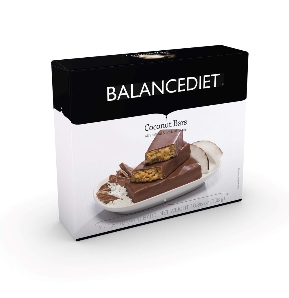 Balance Diet (Diet) 124; Protein Bar 124; 15g of Protein 124; Low Carb 124; 7 Bar Box (Coconut Crunch)