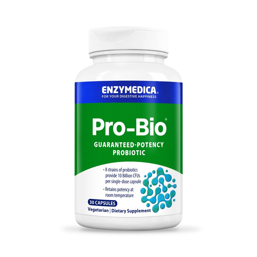 Enzymedica, Pro- Bio, Shelf Stable, Stomach- Acid Resistant Probiustable, 10 Milyar CFU, 30 Count