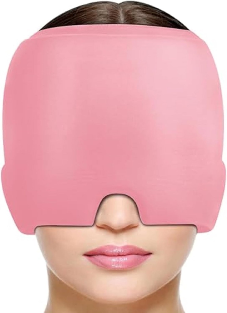 Cap Bantuan Sakit Kepala Migraine, Migraine Relief Cap Hot & Cold Therapy Hangover Hat Odorless Migraine Headache Hat for Puffy Eyes Hangover Tension Sinus & Stress Relief