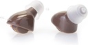 Hearing Aid w / Rechargeable Carrying Case & Extra Ear Tips (Brown)