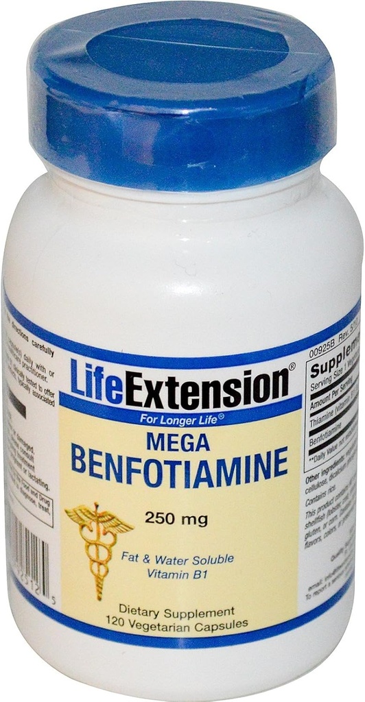 Hidup Ekstensi Mega Benfotiamine, 120 vcaps 250 mg