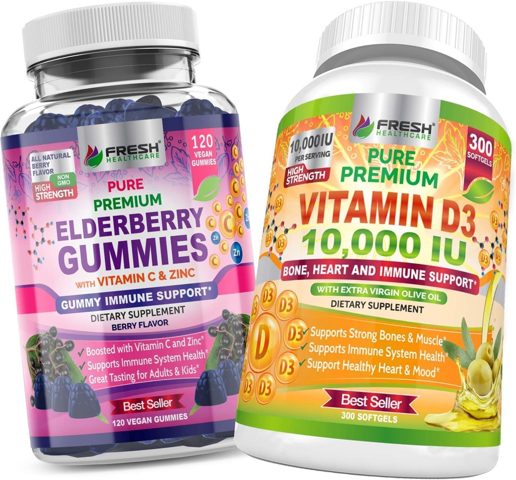 KEPALA FRESH Elderberry Gummies dan Vitamin D - Bundle