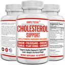 Cholesterol Lowering Suplement That Works, Support Lower High Cholesterol, Triglyceride, LDL & Raise HDL Alamiah, Heart Healthy Natural Capsules with Garlic, Plant Sterns, Niacin, Guggul, 60 Ct