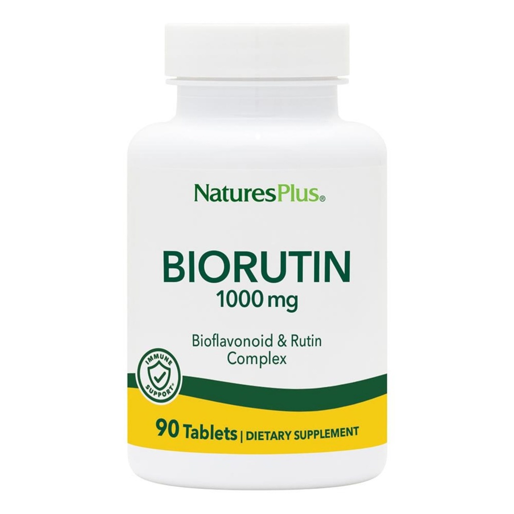 Natures Plus Biorutin 1000 mg - 90 Tablet - Bioflavonoid & Rutin Kompleks - Mendukung Fungsi Vascular & Circulation - Vegetarian, Gluten Free - 90 Hamba