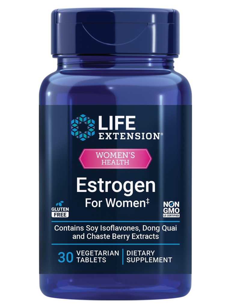 Estrogen Hidup bagi Perempuan, Membantu Membebaskan Ceceran Panas dan Sweats Malam, Soy isoflavones, Ekstrak Spruce Norwegia, chasteberry-Bebas, Gluten Bebas, Non-GMO, Vegetarian, 30 Tablet