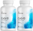 Infusi Maksimal Kekuatan KoQ10 600mg 200 Capsules Tinggi Gluten Bebas Non-GMO (2)
