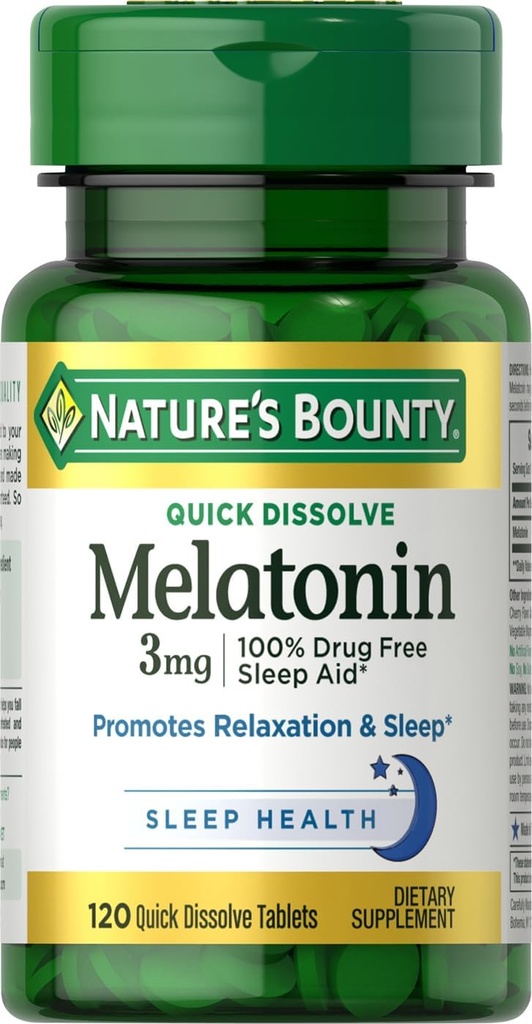 Nature 's Bounty Melonatin Tablet, 3 mg, 120 Count