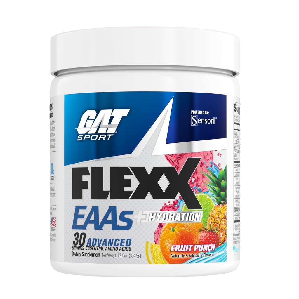 GAT SPORT Flexx EAAS + Hidration, Advanced Estical Acids, 30 Servings (Fruit Punch)