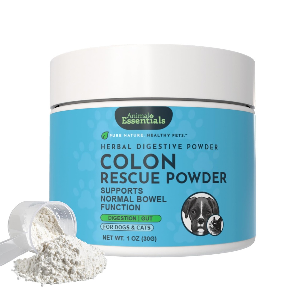 Animal Estinals Colon Rescue Popper - Herbal Digetical Aid for Dogs & Cats, Phytocucil, Healthy Gastrointestinal Tract, Certified Organic Herbs, No Preservations, Glycerin - berbasis Formula - 1 Oz