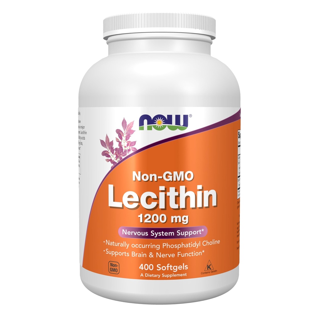 Now Foods Supplemen, Leciphin 1200 mg dengan alami terjadi porfatidyl Chooline, 400 Softgels