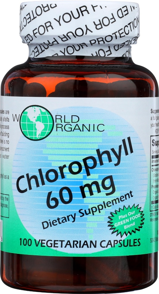DUNIA ORGANIC Klorophyll 100 mg 60 Capsules, 0,02 Pound