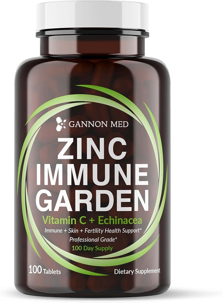 Chlated Zinc 50mg Immune Garden Vitamin C 800mg Zinc Suplemen Echinacea 600mg per Tablet - Imunity + Skin + Reproduktif Health Mineral - Zinc Charate Immune Booster untuk Anak & Dewasa