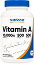 Nutricost Vitamin A 10.000 IU, 500 Softgel Capsules