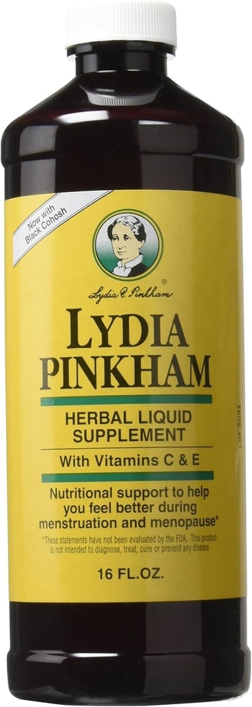 Lydia Pinkham Cair Herbal Tambahan untuk Menstruasi dan Menopause Dukungan, 16 Ounce