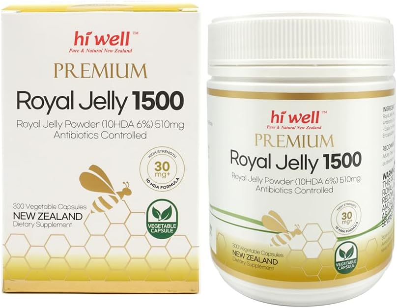 Hi Nah Premium Royal Jelly 1500 300Vegeca Capsules
