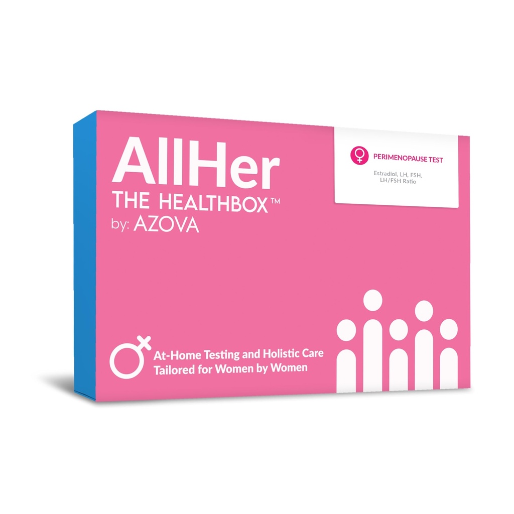 AllHer Perimenopause Test Kit 144; di-Rumah-Women Hormone Test 124; Cepat dengan Accurate Results 124; Awal Peri Menopause Indicator dengan Detail Report 124- CLIA- Sertifikasi 124; Semua nya FSA HSA Eligubel