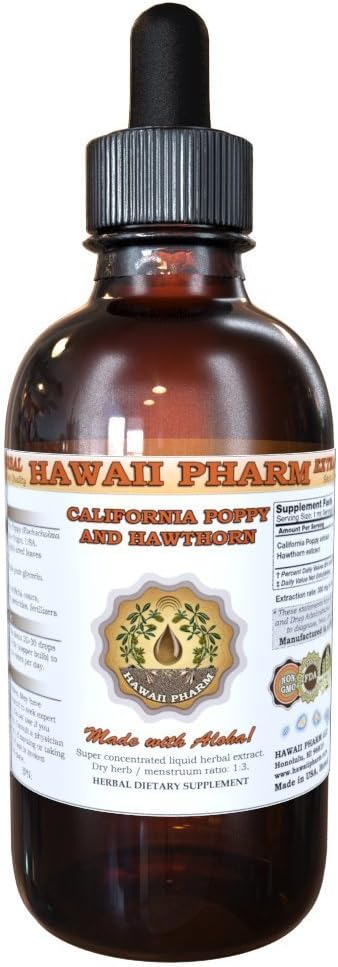 Californian Poppy (Eschocizia Californica) dan Hawthorn (Crataegus Laevgata) Cair Extract 4 oz