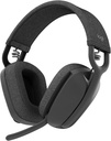 Logitech Zone Vibe 100 Lighweight Wireless Over Ear Headphone with Noise Cancelling Microphone, Advanced Multipoint Bluetooth Headset, Works with Teams, Google Meet, Zoom, Mac / PC - Graphite