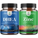 Bundle of Pure DHEA and Pure Zinc Supplement - DHEA Thyroid Dukung for Women Health and Mood Dukung - Zinc Immune System Booster for Mood Boost Heart Health