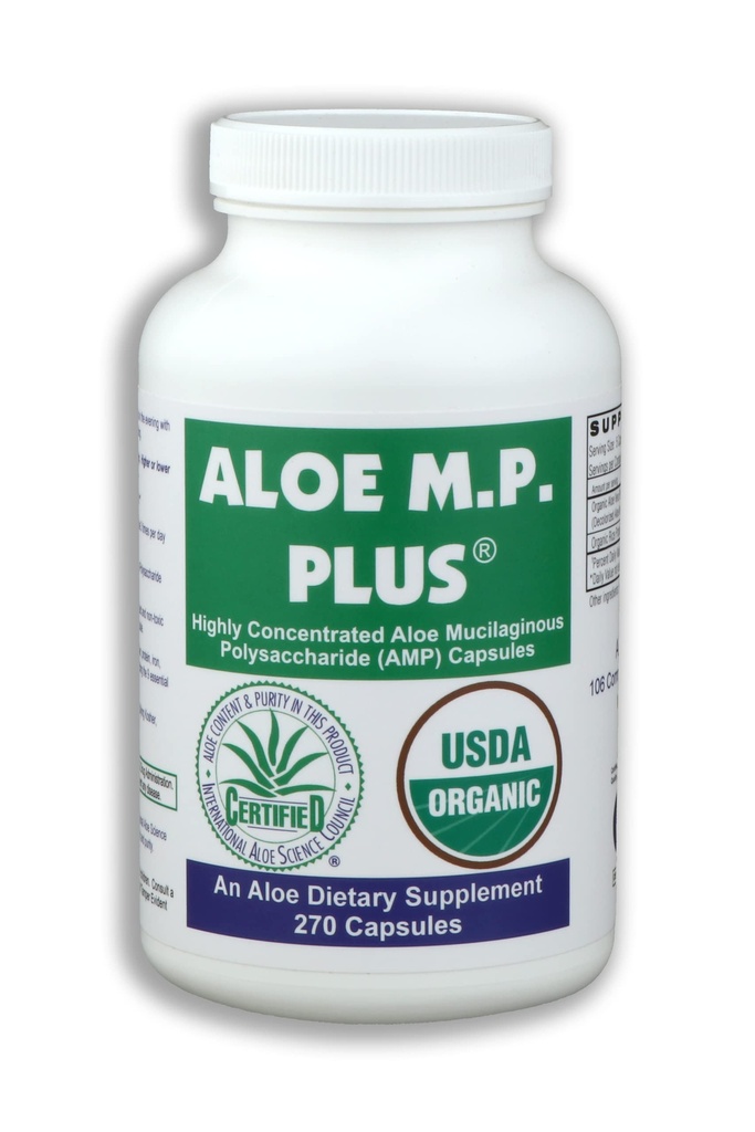 Kapsul, USDA Organik Aloe Vera Polysacdedes AMP Tambahan untuk Kesehatan Digeptical dan Imune