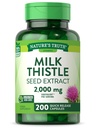 Suplemen Nature 's Truth Milk Thistle 124; 200 Capsules 124; Non-GMO dan Gluten Free Seed Extract 124; Silymarin Marianum