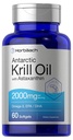 Horbäach Antartika Krill Oil 2000mg 124; 60 Softgel Capsules 12.4; Omegaga-3, EPA, DHA Supplemen 124; dengan Astakanthin 124; Non-GMO, Gluten Free