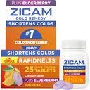 Zicam Cold Remedy Zinc RapidMelts, Elderberry Citrus Flavor, Homepathic, Cold Shortening Medicine, Shortens Cold Durasi, 25 Count