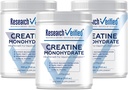 Research Verified Creatine Monohydrate - Dukung Pembangunan Otot Optimal, Performance Enhance - 5000mg Creatine Monohydrate - BioPerine - 180