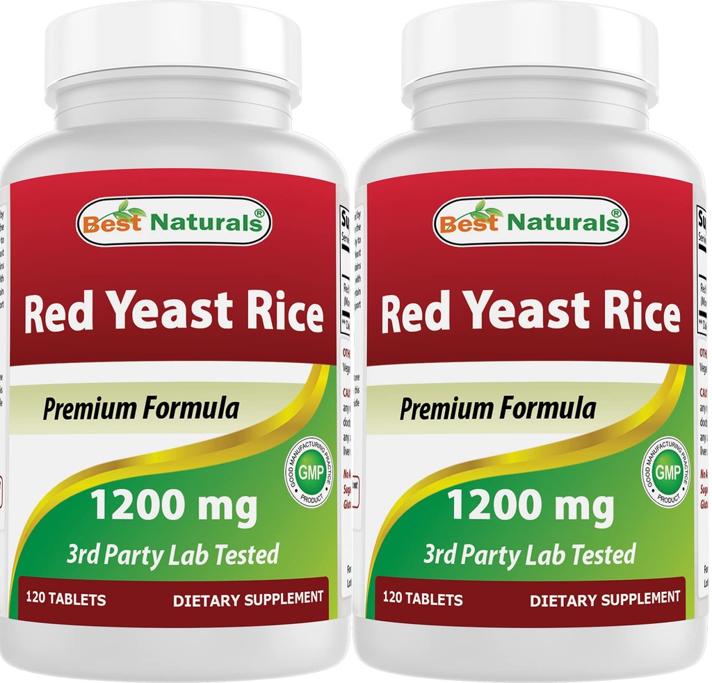 Terbaik Yeast Rice Merah 1200 mg (Non- GMO) 120 Tablet (120 Cacah (Paket 2)))