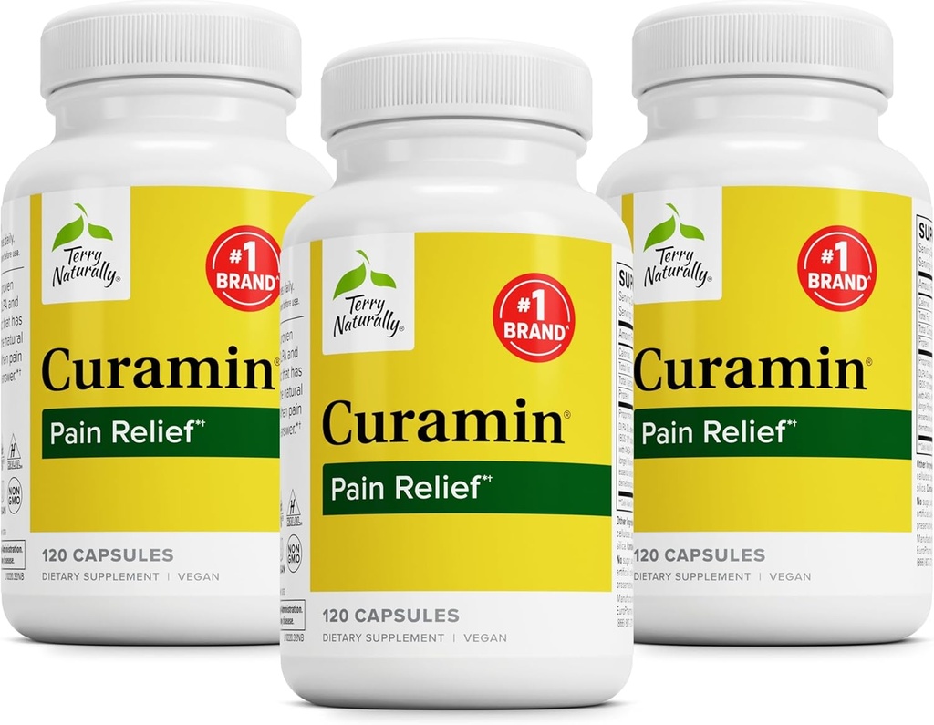 Terry Alamin - Suplemen Curcumin untuk Dukungan Circulation & Endorfin - Dukungan untuk Ketidaknyamanan Occasional - Aid Healleal Muscles - 120 Capsules (Paket 3)
