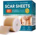 Silicone Scar Sheets, Silicone Scar Tape (1.6 "x 120" Rolls-300CM), Silicone Tape for Skies, Scar Scar Scar Scar, Silicone Scar Strips for C-Section, Tummy Tuck, Keloid, and Surgical Scar