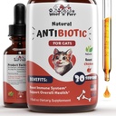 Antibiotik Kucing Alam - Antibiotik Kucing - Antibiotik Pet - Antibiotik Kucing - Bantuan Kucing Kucing - Antibiotik untuk Kucing - Cat UTI Antibiotik - 1 FL Oz: Roast Chicken Flavor