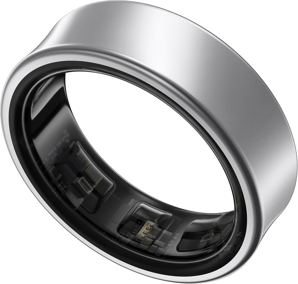 Cincin Galaksi Sasyeong, AI Smart Ring, Sizing Kit Ukuran Pertama w / Sizing, No App Subscription, Pemantau Kebutuhan, Pelacak Tidur, Hingga Baterai 7-Hari, Ukuran 8, Perak Titanium [Versi AS, Warranty Manufacturator 1Yr]