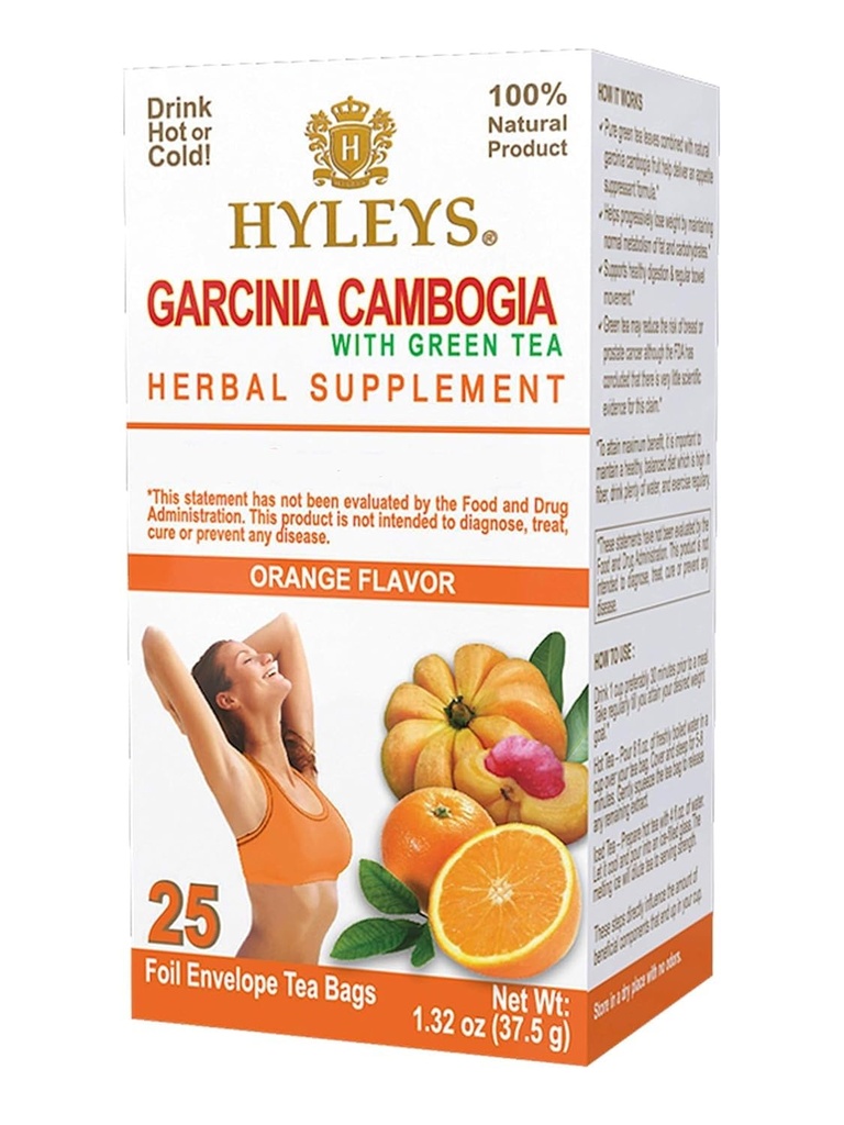 Teh GYLEYS Garcinia Camigia Green Tea dengan Orange Flavor - 25 Tea Bags