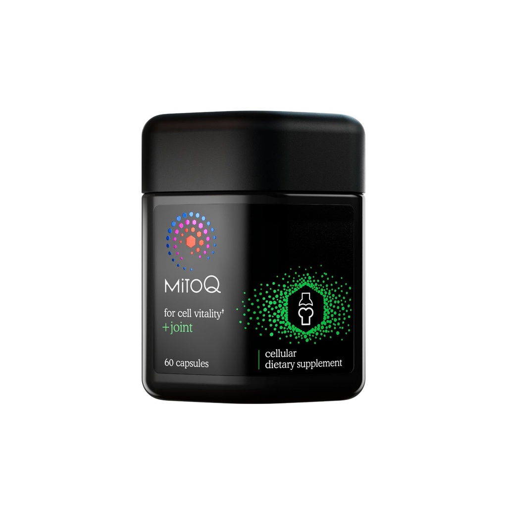 MitoQ + Joint Advanced CoQ10 Antioksidant Suplemen - Berisi Mitoquinol Mesylate & Green Lipped Mussel Omega Oil Extract - Pendukung Heally, Mobility and Cell Vitalitas (60 Softgel Capsules)