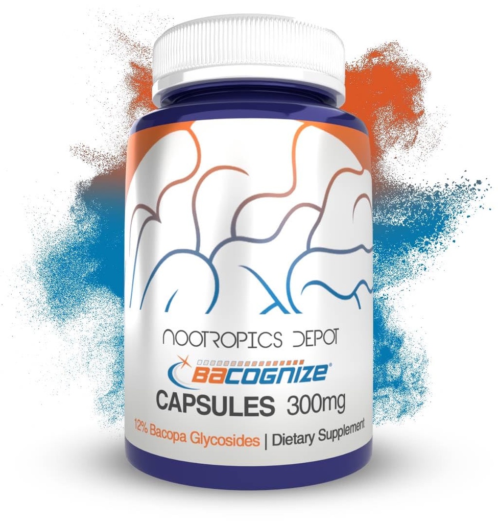 BaCognize Babopa Monnieri Capsules 124; 300mg 124; 240 Count 124; Ayurvedic Herb 124; Nootropic Brain Booster 124; Mendukung Manajemen Stress 124; Memory Improve, Colighition + Mood