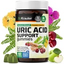 BIO KRAUTER Uric Acid Dukung Gummies - 60 Vegan Chews - Uric Acid Dukung w / Tart Cherry & Chanca Piedra 4: 1 Ekstraksi - Supplemen Natural Ginjal w / Milk Thistle and Turmeric