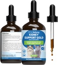 Pet Wellsing Kidney Dukung Gold for Cats - Support Healthy Kidney Fungsi, Keseimbangan Fluid, Tingkat Energi, Rehmannia, Dong Quai - Veterinarian- Formulated Herbal Suplemen 4 oz (118 ml)