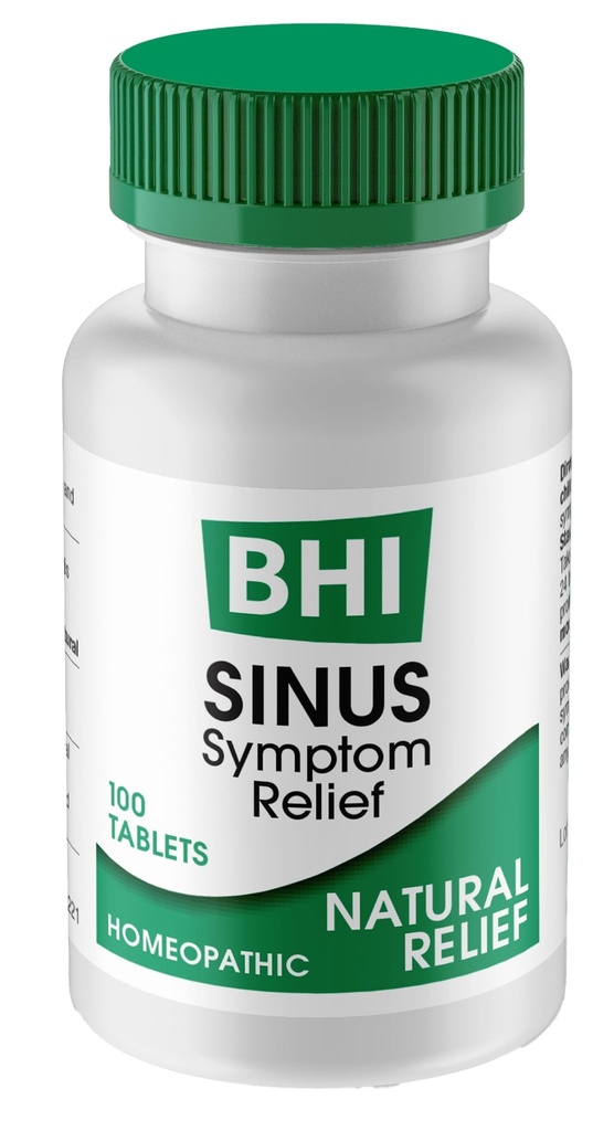 BHI Singus Natural Contraffic Relief 7 Targeted Homeopathic Active Ingreations Help Relieve Nasal Cold Sympories, Pain, Pressure & Headache Ekstra Dukungan untuk Perempuan & Pria - 100 Tablet