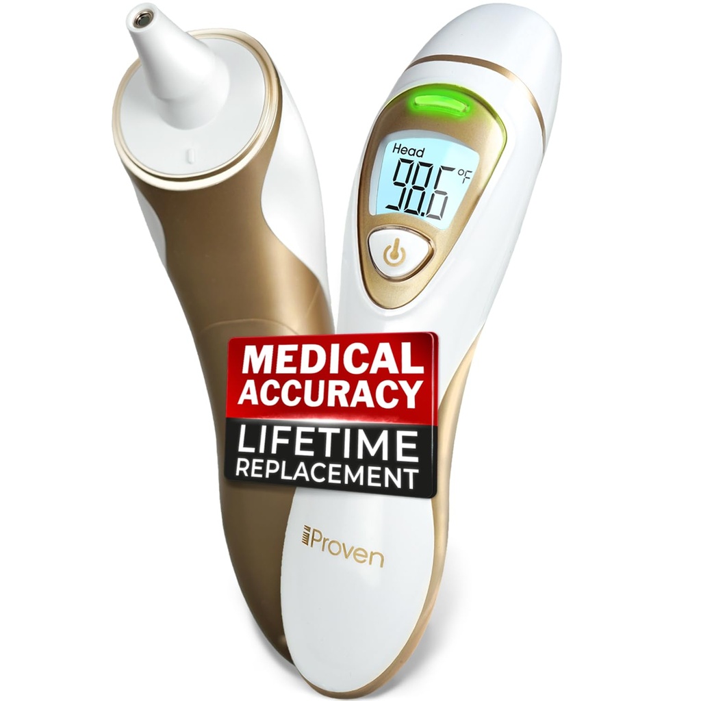 iProvèn Pro Series 124; Ear Thermometer dengan Non-Touch Forehead Fungsi 124; Accuracy Superior untuk Dewasa, Anak-anak, Bayi 124; Premium Digital Thermometer untuk Dewasa dan Semua Ages