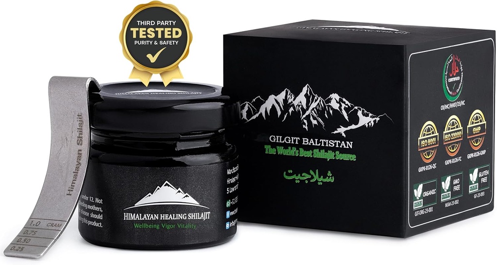 Tingkat emas Himalaya Shilajit Resin untuk Pria & Perempuan 124; Potensi Tinggi Tingkat Emas 124; 100% Authenc 124; Berisi Fulvic Acid + 85 Trace Minetrace for Optimal Health 124; 50gram