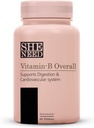 Vitamin-B Overall Complex dengan Vitamin B1, B2, B5, B5, B6, B9, B12 dengan VIT-C dengan VIT-C untuk Energi, Beautiful Hair 124; Skin & Nails Dibotry 124; Nurtify Fuctioning for Men & Women & Women 144; 60 Veg Tablets