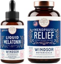 WINDSOR BOTANICALS Menopause Multivitamin and Liquid Melonalin 3mg - Perempuan Dukungan Kesehatan Bundle