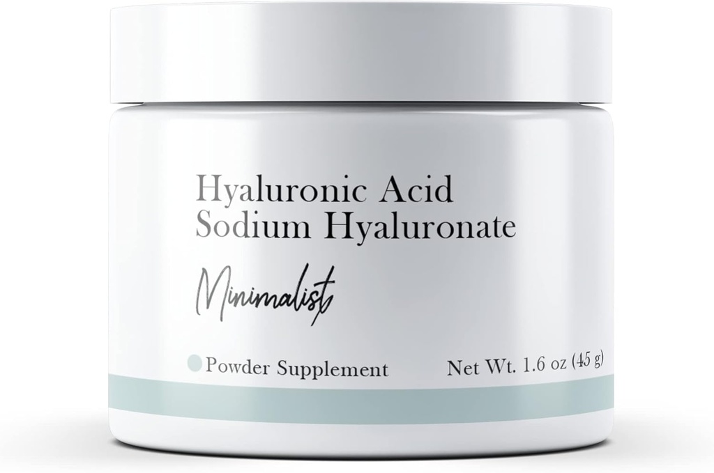 Minimalist Acid Hyaluronic (1.6 oz) Sodium Hyaluronate, Powder, Tambahan Dietary