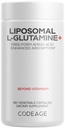 Codeage Lipomal L- Glutamine Capsule Suplement - 1.000 mg L- Glutamine per Serving - 3- Bulan Pengiriman - Lipomal Pengiriman, Tegan Pil, Non- GMO, Gluten- Free Amino Acid - 180 Capsules