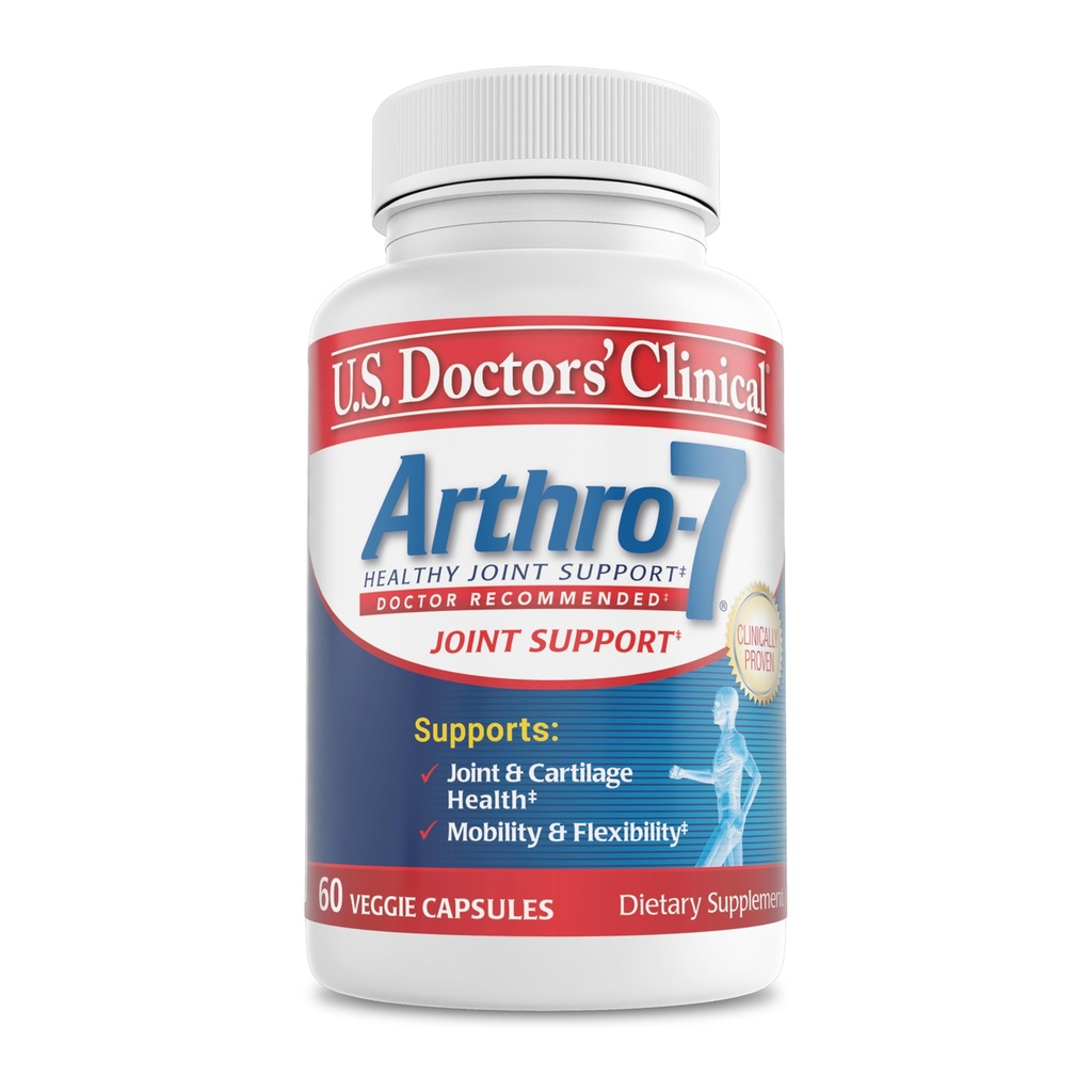 US. Doctors 'Clinical Arthro-7 - Clinical Proven Joint Complex with Turmeric, MSM, Collagen, Bromelain for Fleksibility, Mobility, and Strong Cartilage - 60 Kapsul - 15 / 30-Day Suppply